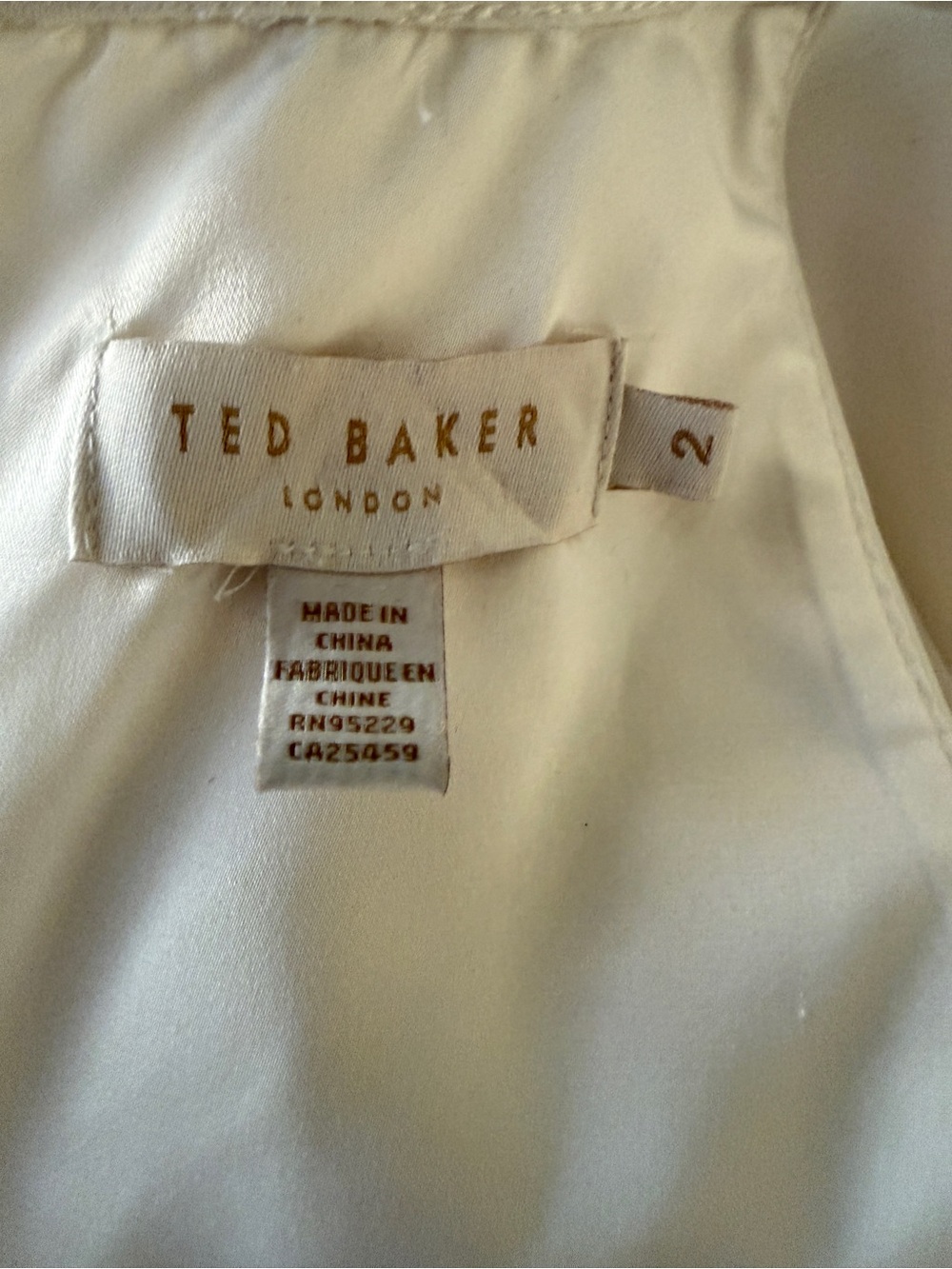 Ted Baker White Halter High-Low Handkerchief Hem Dress Ted size 2 US size 6 - Picture 10 of 12